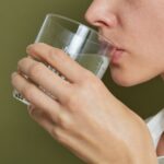 woman drinking water