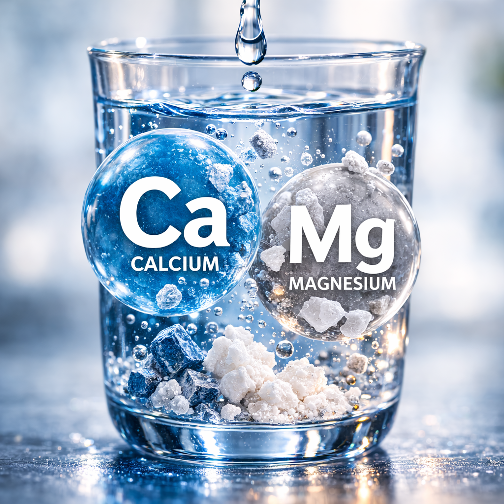 Hard water minerals (calcium and magnesium)