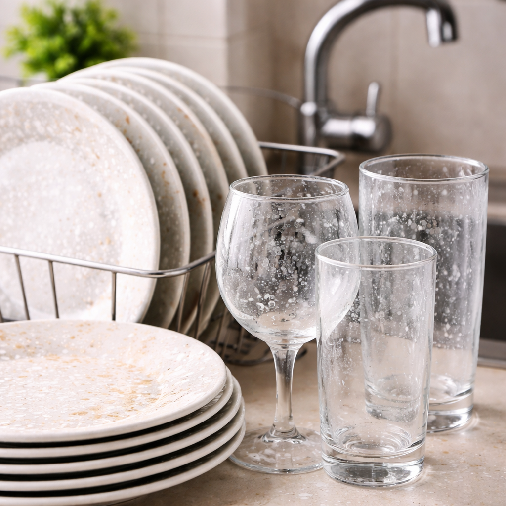 Spots on dishes and glassware